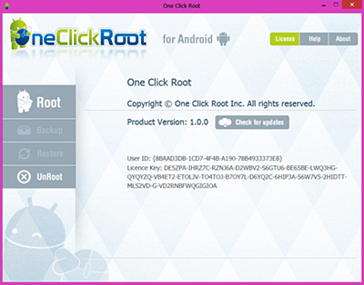 one click root license key crack